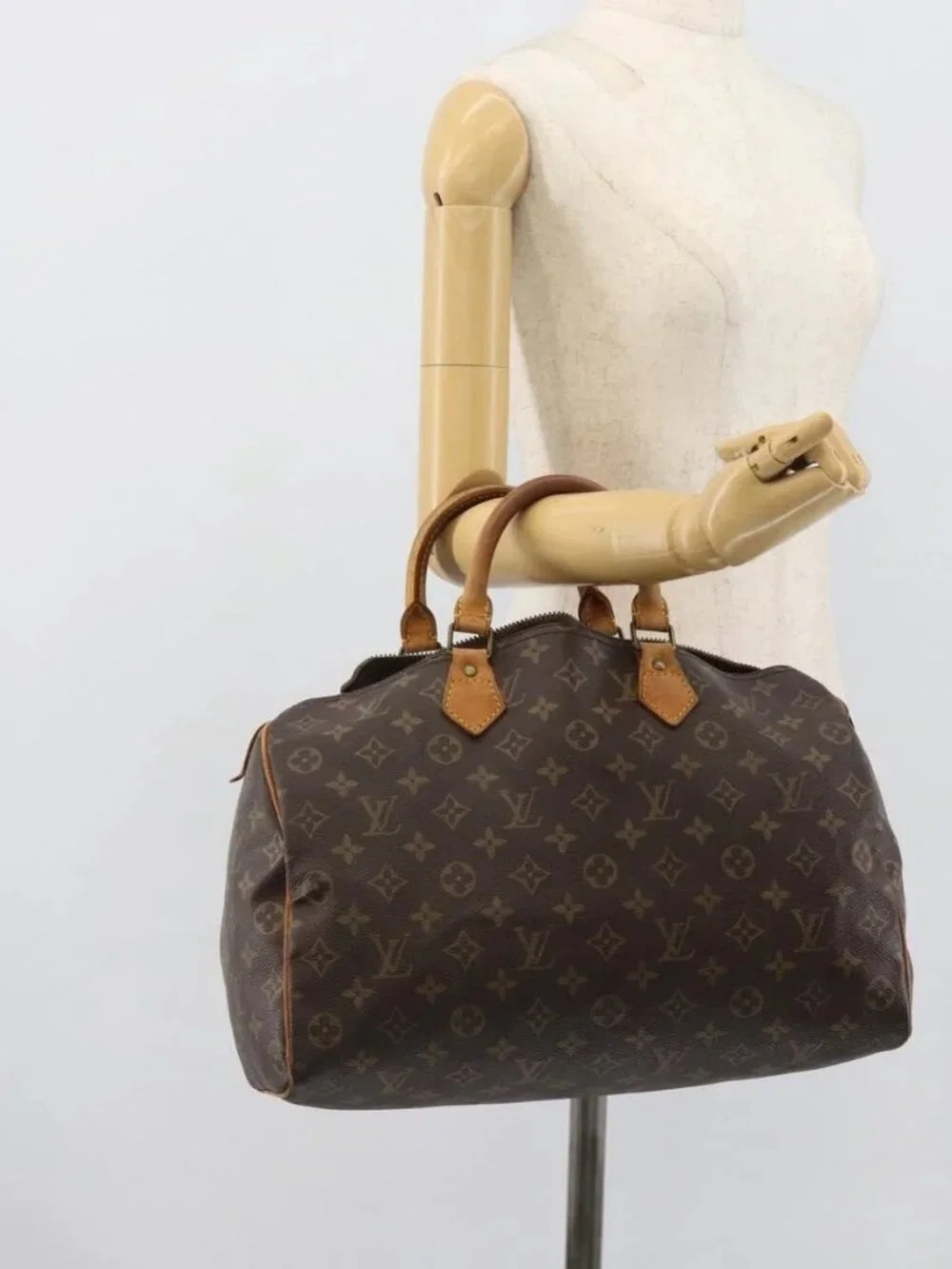 LOUIS VUITTON Monogram Speedy 35 Hand Bag M41524 LV Auth bs35625